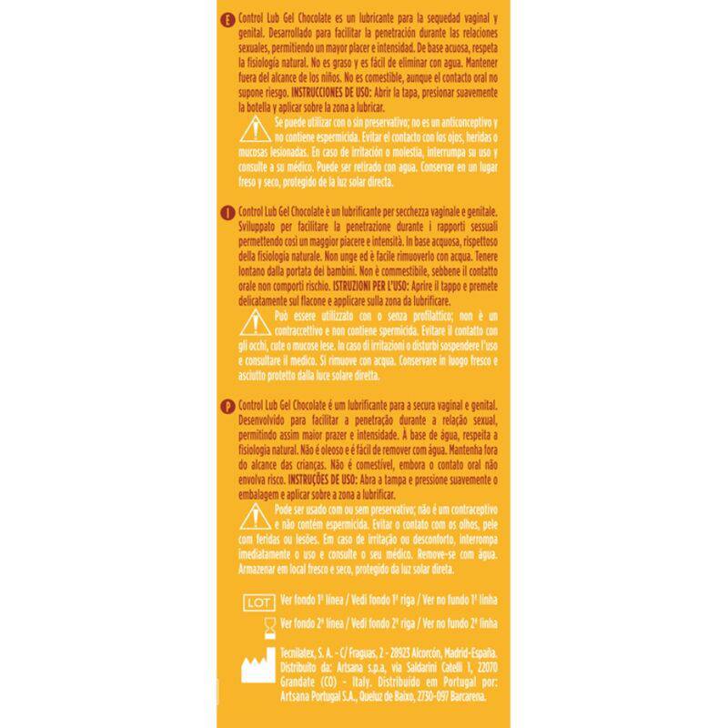 CONTROL - GEL LUBRIFICANTE LUB CHOCOLATE 75 ML - Toys "n" Us