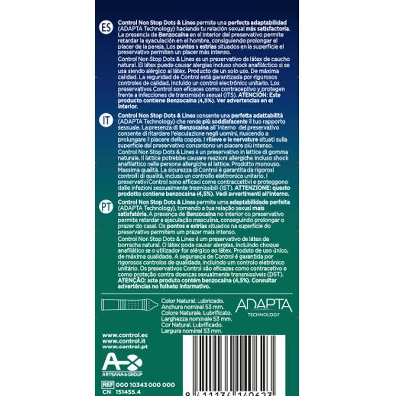 CONTROL - NONSTOP DOTS AND LINES CONDOMS 12 UNITS - Toys "n" Us