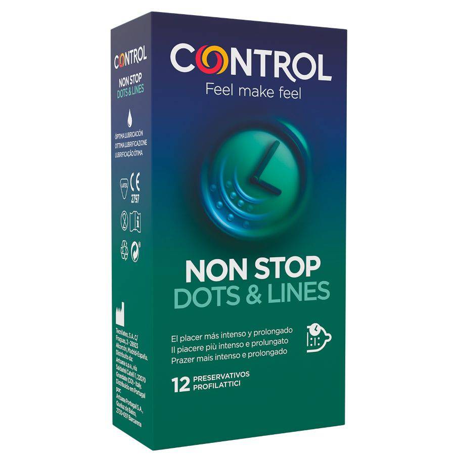 CONTROL - NONSTOP DOTS AND LINES CONDOMS 12 UNITS - Toys "n" Us