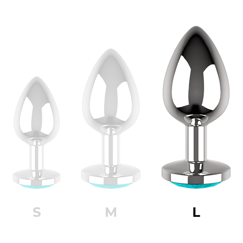 COQUETTE CHIC DESIRE - ANAL PLUG METAL AZUL COR TAMANHO L 4 X 9 CM - Toys "n" Us