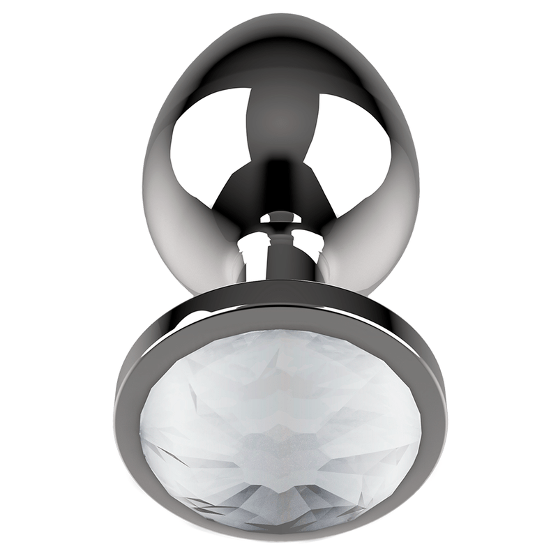 COQUETTE CHIC DESIRE - ANAL PLUG METAL COR BRANCO TAMANHO L 4 X 9 CM - Toys "n" Us