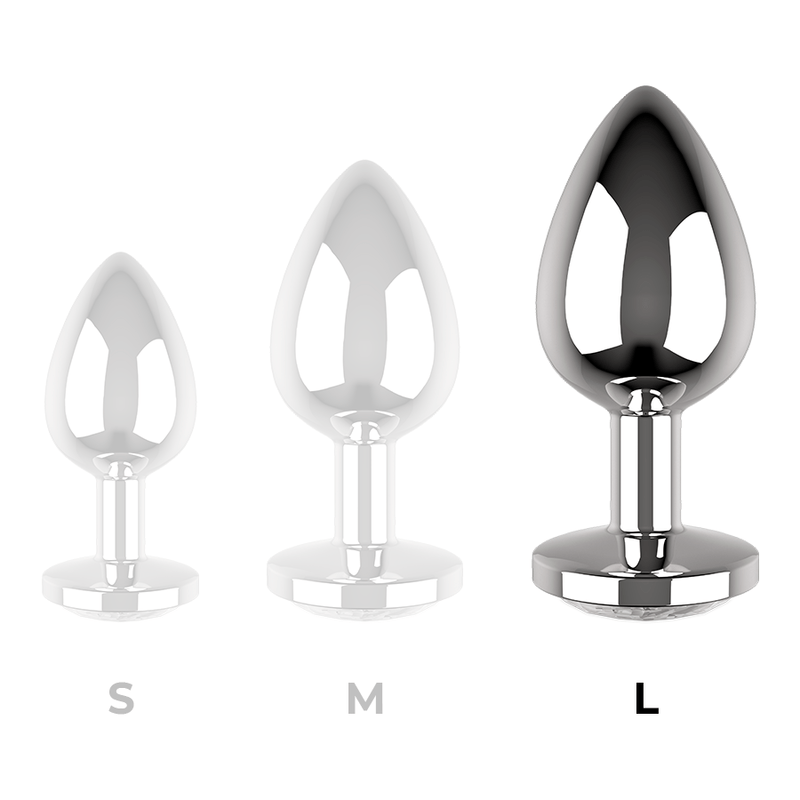 COQUETTE CHIC DESIRE - ANAL PLUG METAL COR BRANCO TAMANHO L 4 X 9 CM - Toys "n" Us