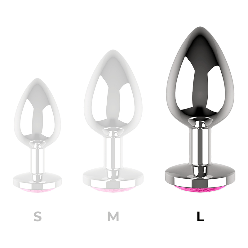 COQUETTE CHIC DESIRE - ANAL PLUG METAL COR ROSA TAMANHO L 4 X 9 CM - Toys "n" Us