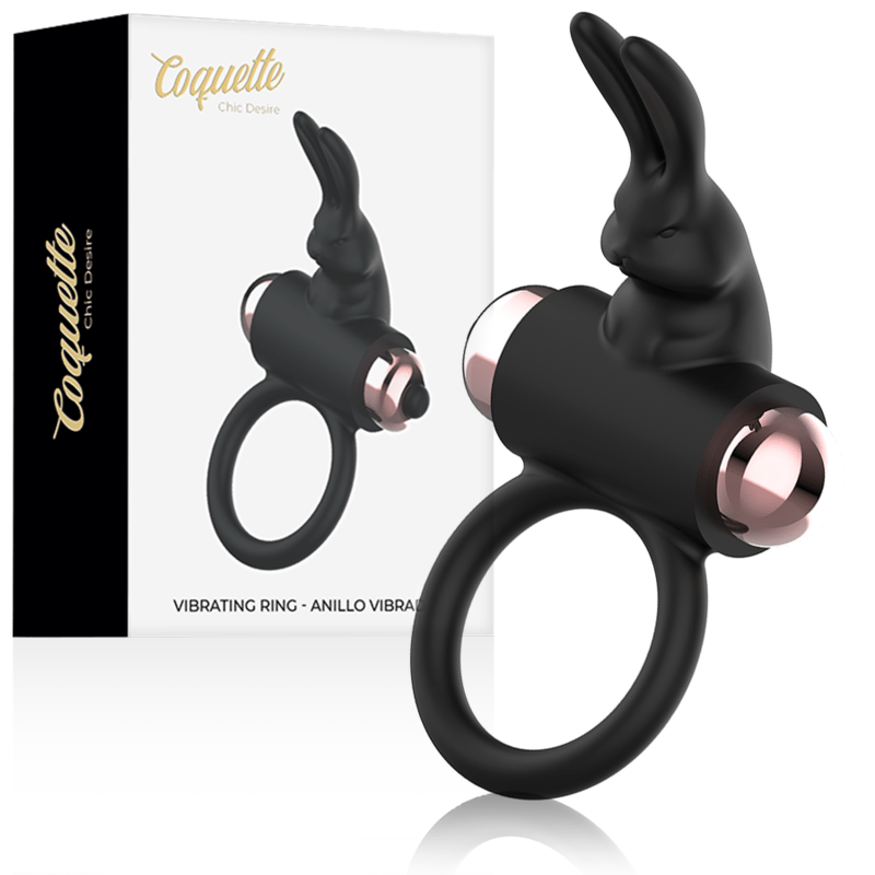 COQUETTE CHIC DESIRE - ANEL COM VIBRADOR PRETO/ OURO - Toys "n" Us