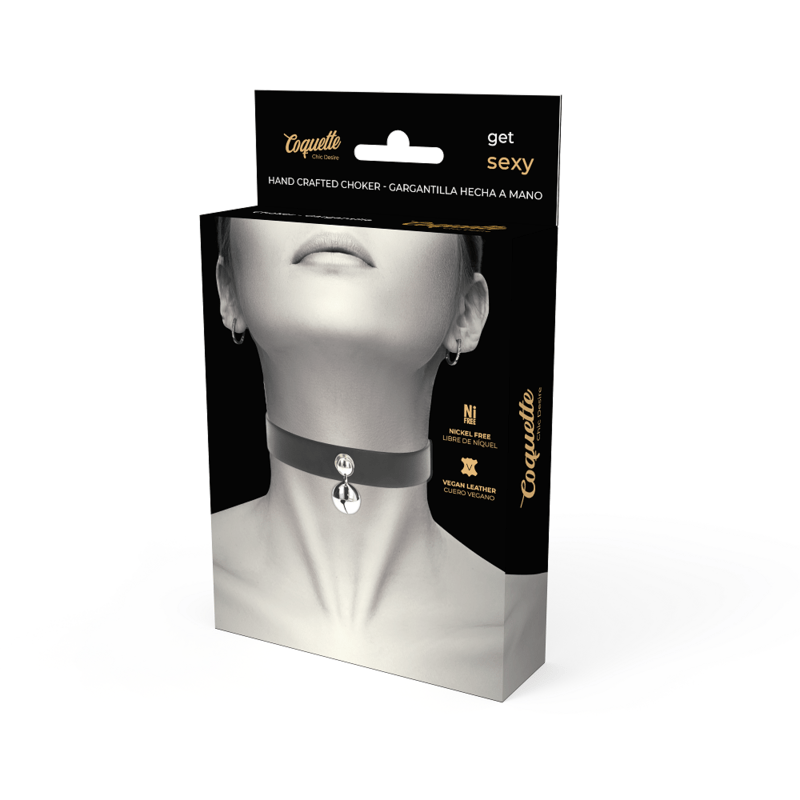 COQUETTE CHIC DESIRE - COLAR DE COURO VEGANO MULHER ACESSÓRIO DE CHOCALHO - Toys "n" Us