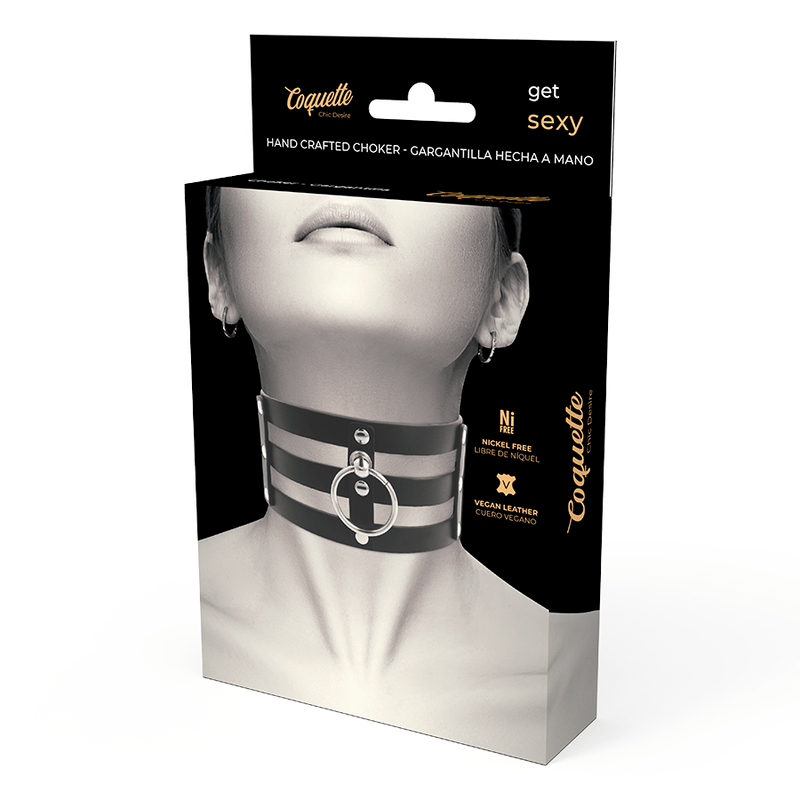 COQUETTE CHIC DESIRE - GARGANTILHA DE COURO VEGANO ESTILO FETISH - Toys "n" Us