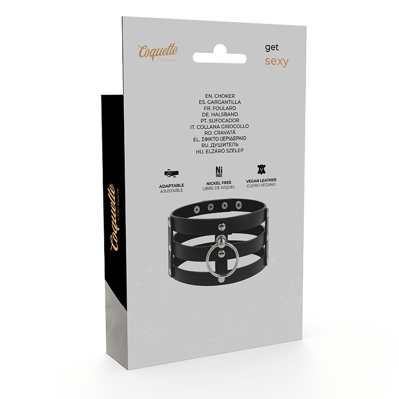 COQUETTE CHIC DESIRE - GARGANTILHA DE COURO VEGANO ESTILO FETISH - Toys "n" Us