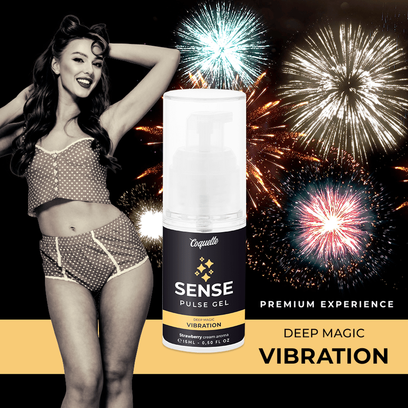 COQUETTE CHIC DESIRE - GEL VIBRADOR PULSE MORANGO LÍQUIDO PREMIUM 15ML - Toys "n" Us
