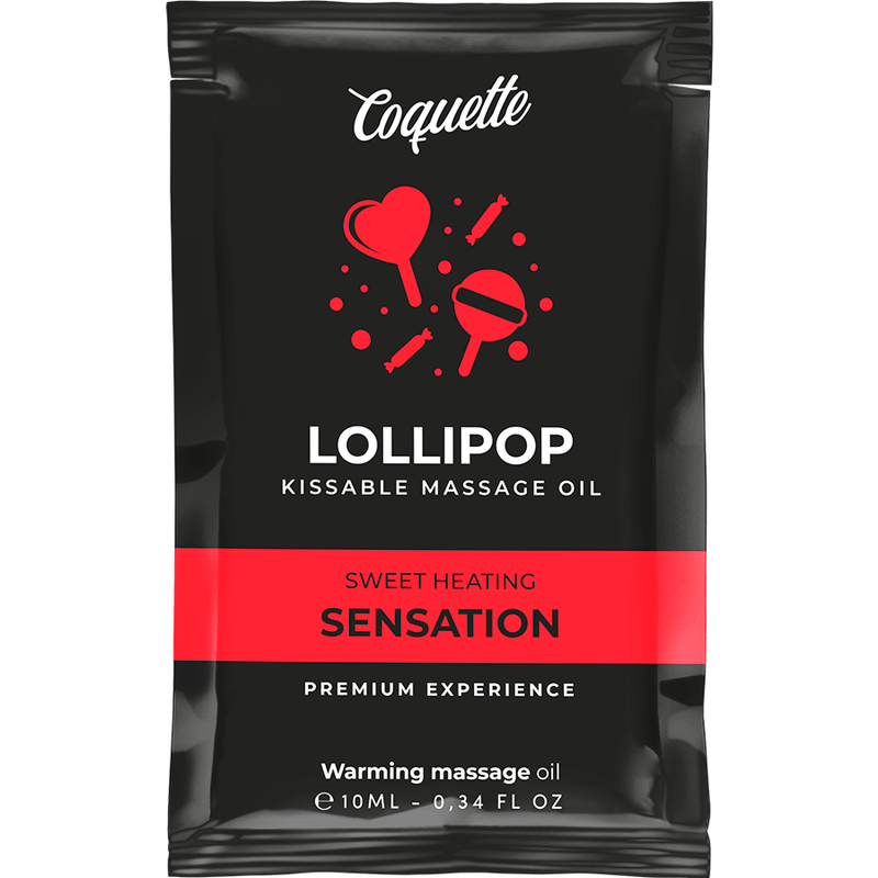 COQUETTE CHIC DESIRE - ÓLEO DE MASSAGEM BEIJVEL DE BOLSO COM EFEITO DE CALOR PIRULITO 10 ML - Toys "n" Us