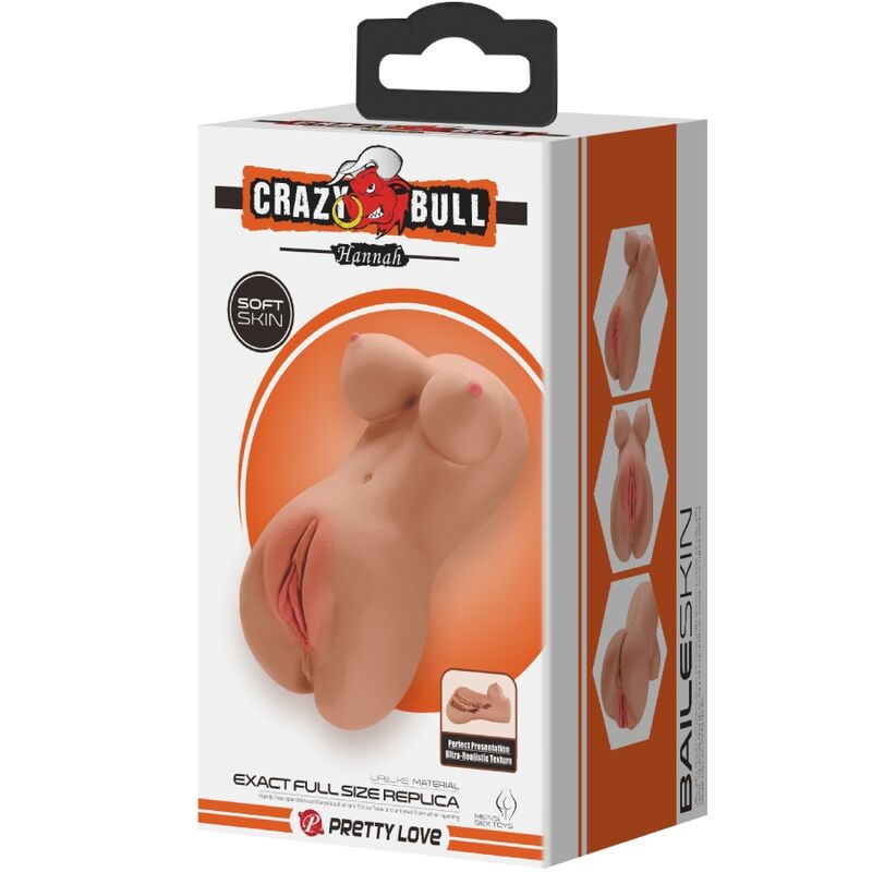 CRAZY BULL - HANNAH DOUBLE MASTURBATOR VAGINA & ANUS REALISTIC MULATTO - Toys "n" Us