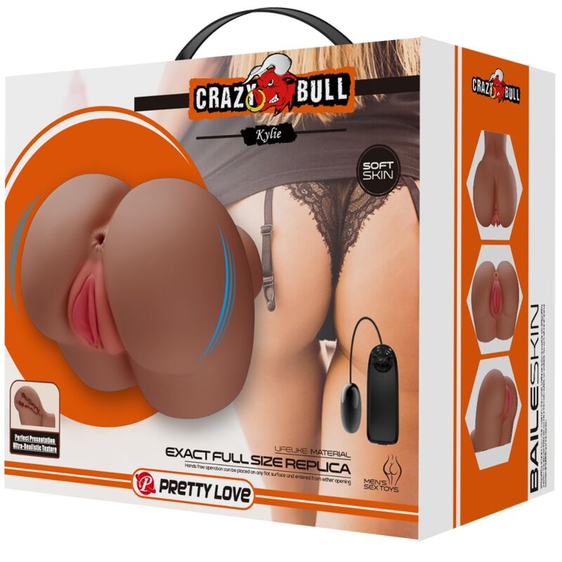 CRAZY BULL - KYLIE ASS VIBRATOR WITH REALISTIC VAGINA AND ANUS FLESH REMOTE CONTROL - Toys "n" Us