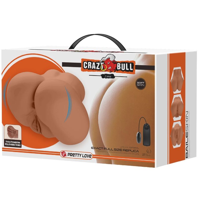 CRAZY BULL - LUNA VIBRATOR BUTT WITH REALISTIC VAGINA AND ANUS FLESH CONTROL REMOTO - Toys "n" Us