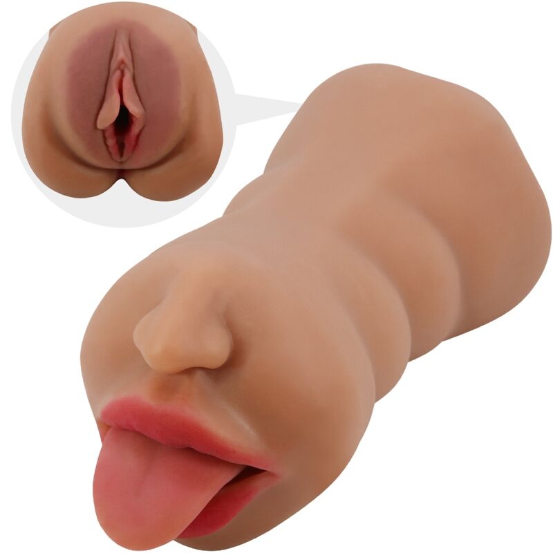 CRAZY BULL - SARAH DOUBLE MASTURBATOR MOUTH & VAGINA FLESH - Toys "n" Us