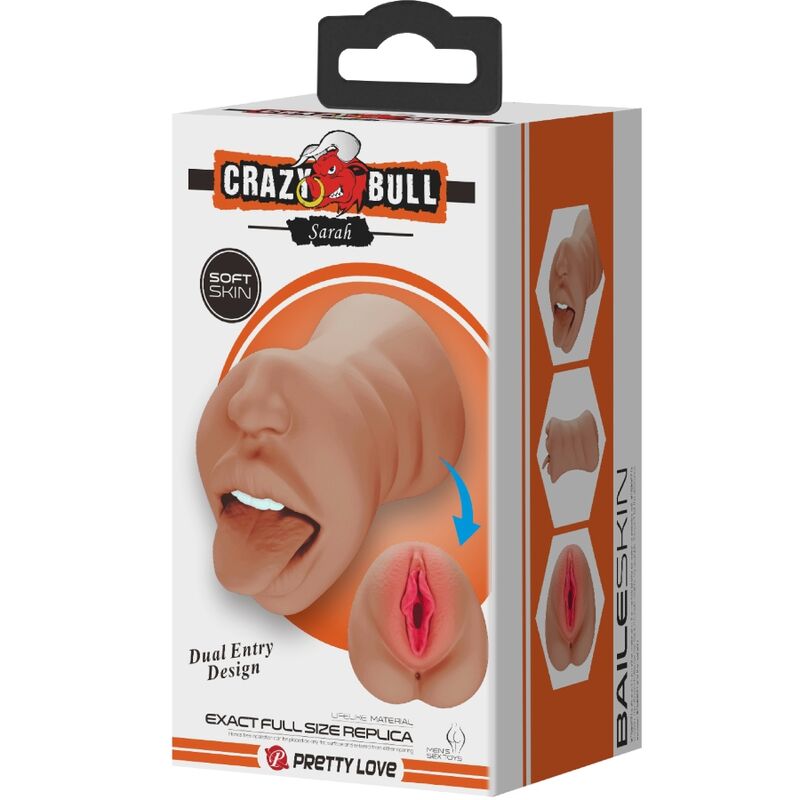 CRAZY BULL - SARAH DOUBLE MASTURBATOR MOUTH & VAGINA FLESH - Toys "n" Us