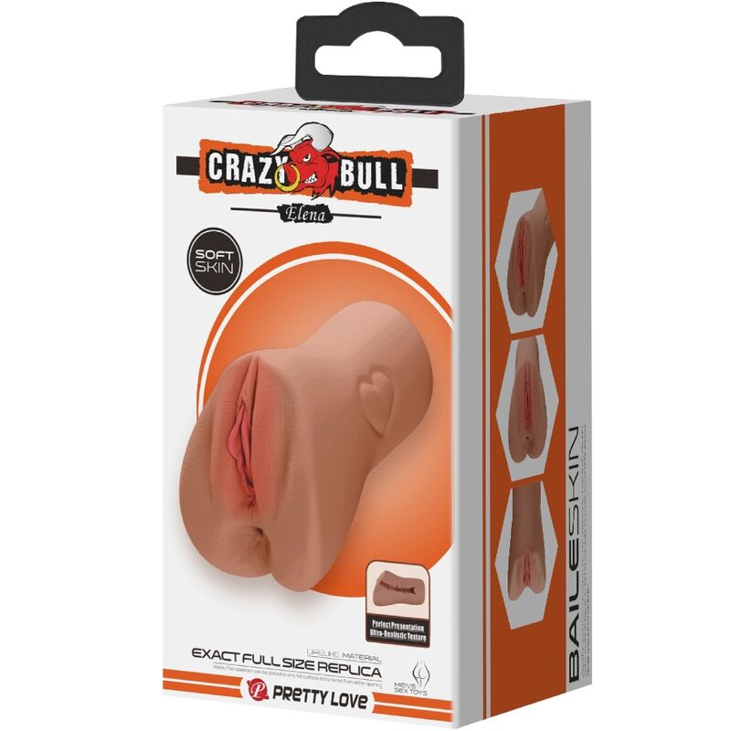 CRAZY BULL - SCARLET VAGINA AND ANUS DESIGN WITH A HEART FLESH - Toys "n" Us