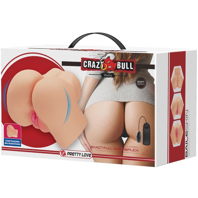 CRAZY BULL - VIBRADOR REALÍSTICO DE VAGINA E NUS HAILEY - Toys "n" Us