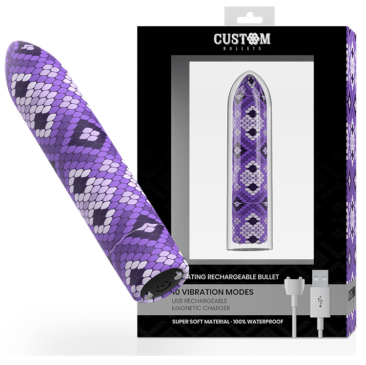 CUSTOM BULLETS - RECHARGEABLE SNAKE PURPLE MAGNETIC BULLET 10V - Toys "n" Us