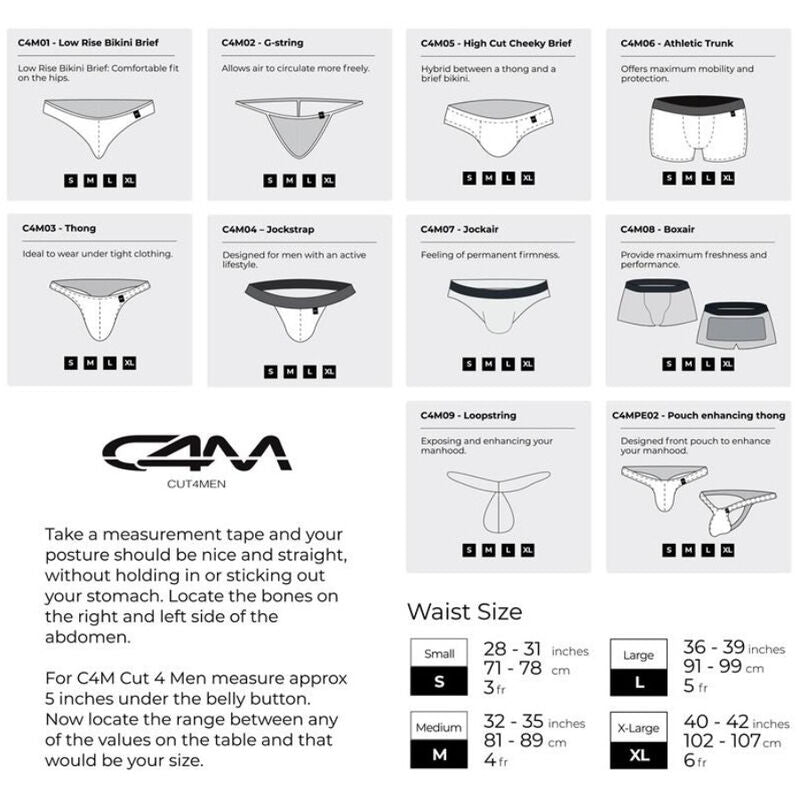 CUT4MEN - CALZONCILLO CORTE BAJO TATTOO S - Toys "n" Us