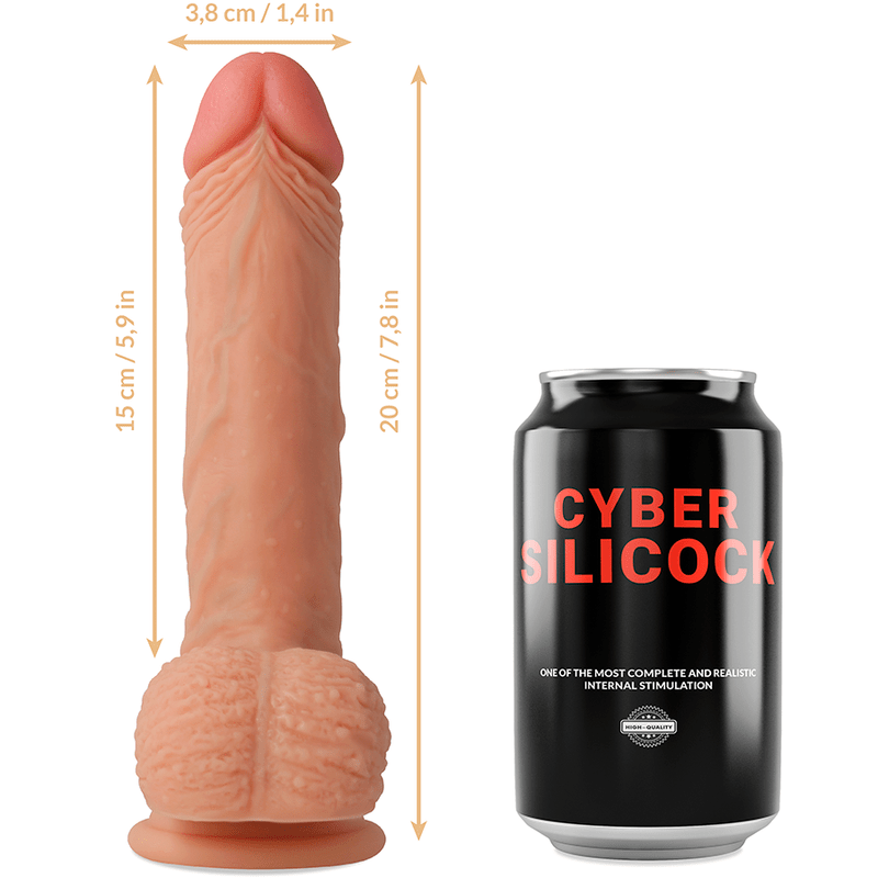 CYBER SILICOCK - STRAP - ON FREEMAN LIQUID SILICONE WITH 3 RINGS FREE 20 CM - O - 3.8 CM - Toys "n" Us