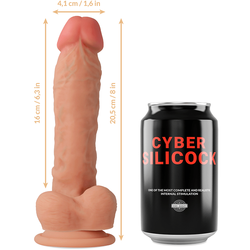 CYBER SILICOCK - STRAP - ON MAGNUS LIQUID SILICONE WITH 3 RINGS FREE 20.5 CM - O - 4.1 CM - Toys "n" Us