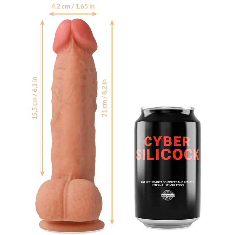 CYBER SILICOCK - STRAP - ON SAUL LIQUID SILICONE WITH 3 RINGS FREE 15.5 CM - O - 4.2 CM - Toys "n" Us