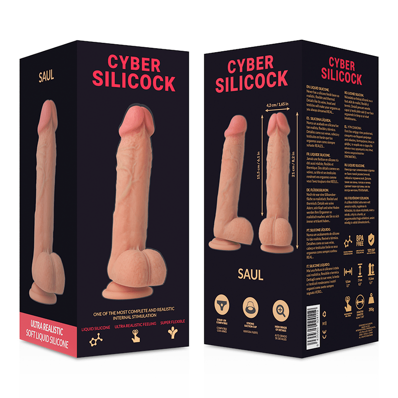 CYBER SILICOCK - STRAP - ON SAUL LIQUID SILICONE WITH 3 RINGS FREE 15.5 CM - O - 4.2 CM - Toys "n" Us