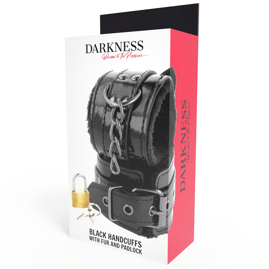 DARKNESS - ALGEMAS DE COURO AJUSTVEIS PRETAS COM CADEADO - Toys "n" Us