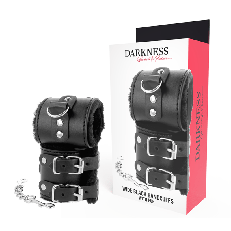 DARKNESS - ALGEMAS DE COURO AJUSTVEIS PRETAS COM FORRO - Toys "n" Us