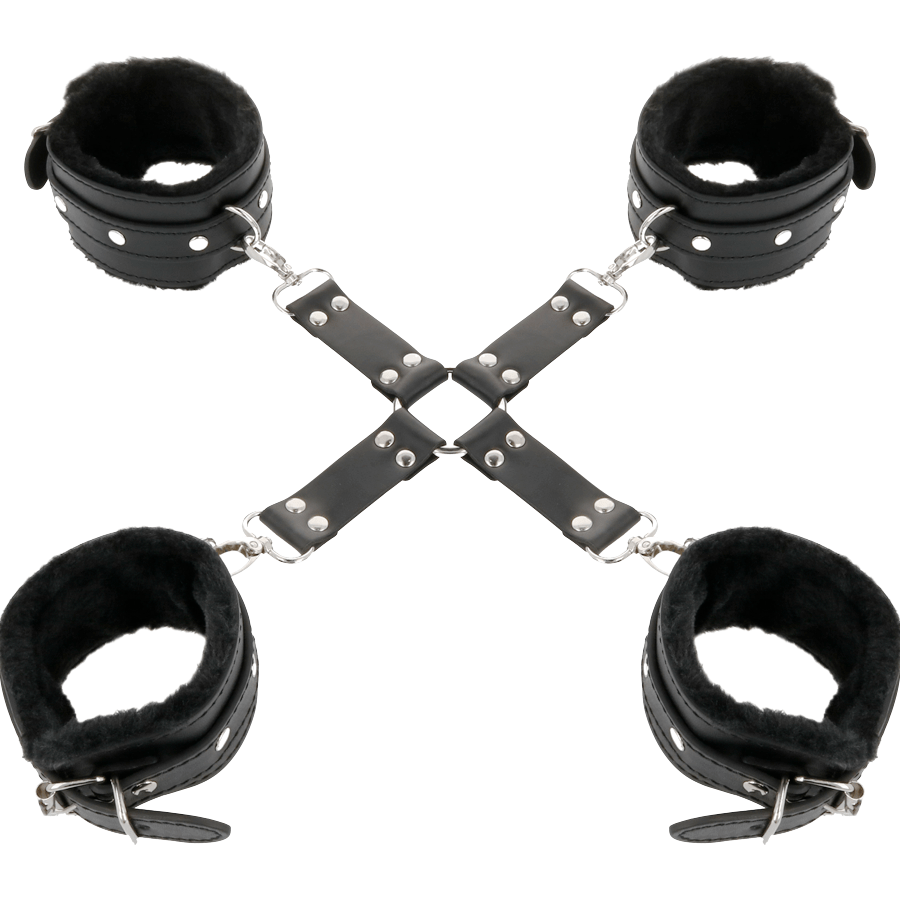 DARKNESS - ALGEMAS DE COURO PARA PÉS E MÃOS PRETAS - Toys "n" Us