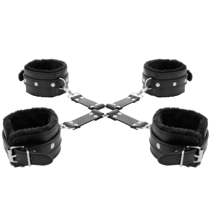 DARKNESS - ALGEMAS DE COURO PARA PÉS E MÃOS PRETAS - Toys "n" Us