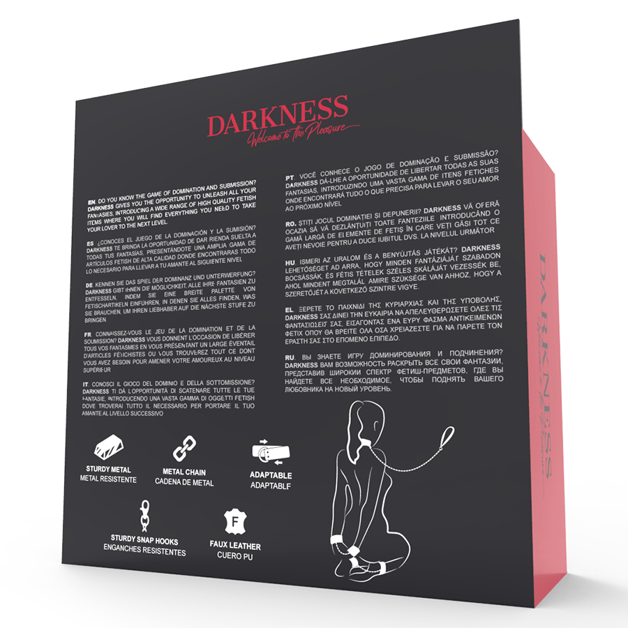 DARKNESS - ALGEMAS E COLAR DE COURO PRETO - Toys "n" Us