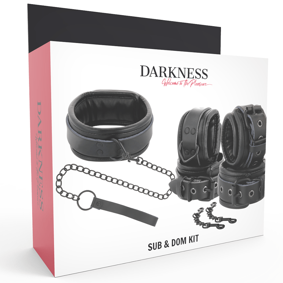 DARKNESS - ALGEMAS E COLAR DE COURO PRETO - Toys "n" Us