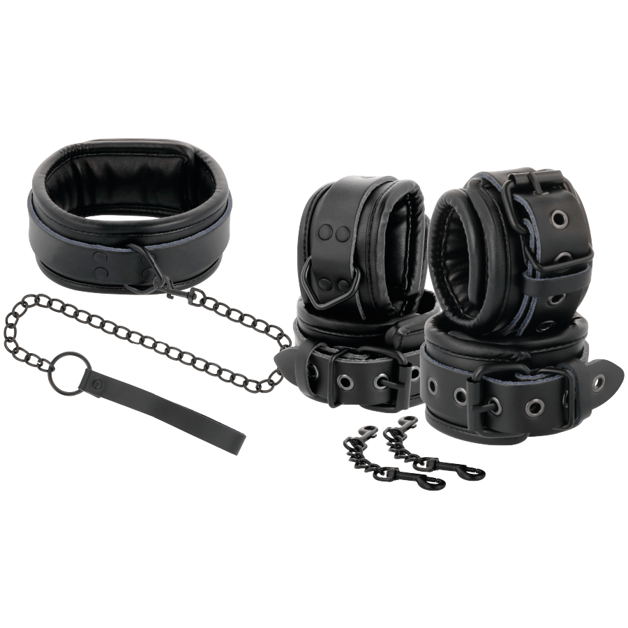 DARKNESS - ALGEMAS E COLAR DE COURO PRETO - Toys "n" Us