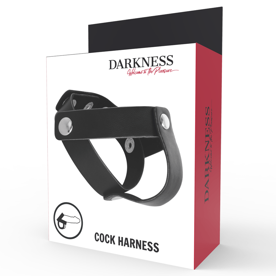 DARKNESS - ANEL DE PELE PARA PÊNIS E TESTÍCULOS - Toys "n" Us