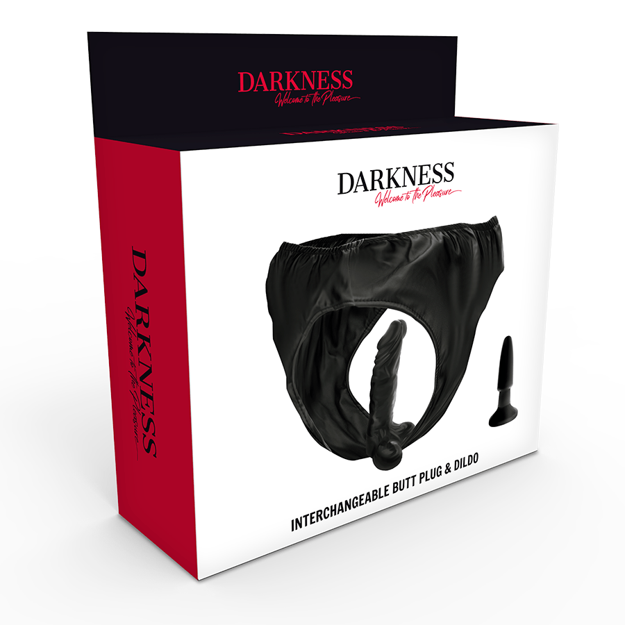 DARKNESS - CALÇA COM PLUG E VIBRADOR INTERCAMBIÁVEL - Toys "n" Us