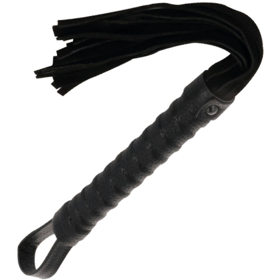 DARKNESS - CHICOTE BONDAGE PRETO COM CABO DE COURO - Toys "n" Us