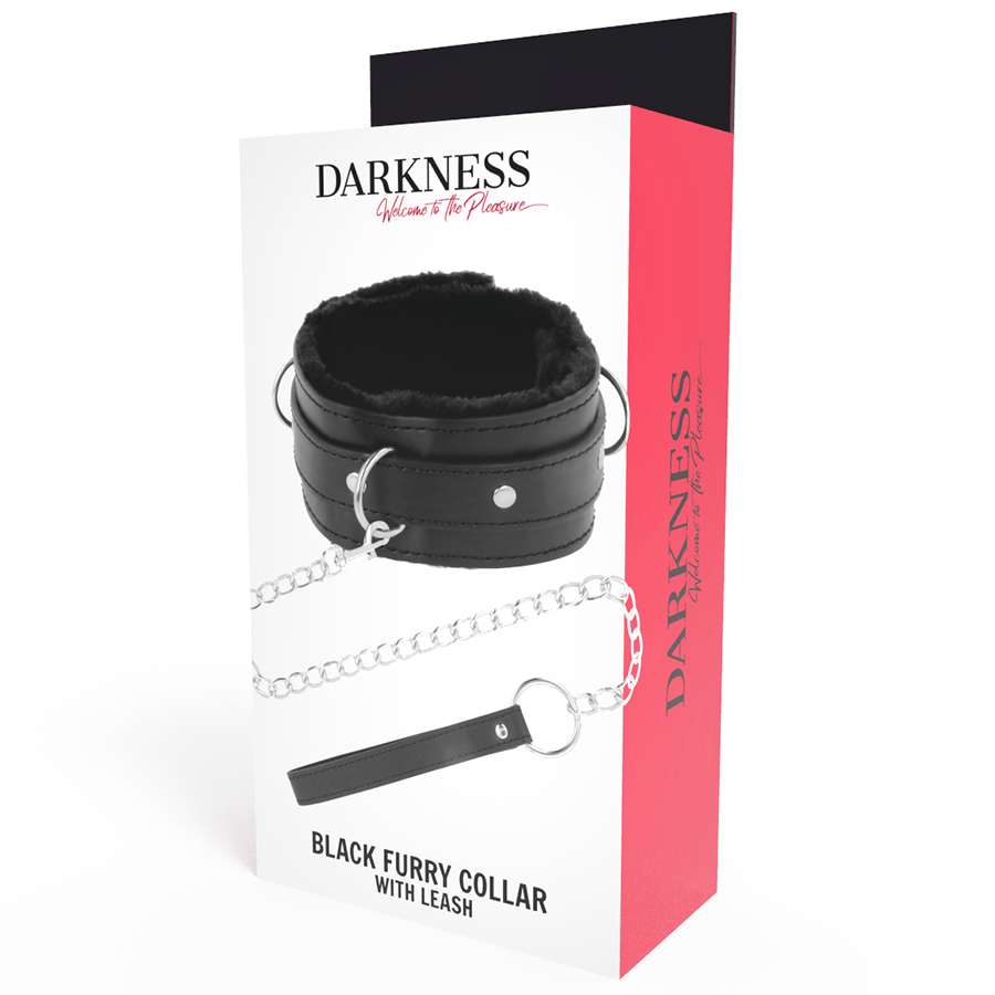 DARKNESS - COLAR DE POSTURA CONFORTÁVEL COM CORRENTE DE COURO - Toys "n" Us