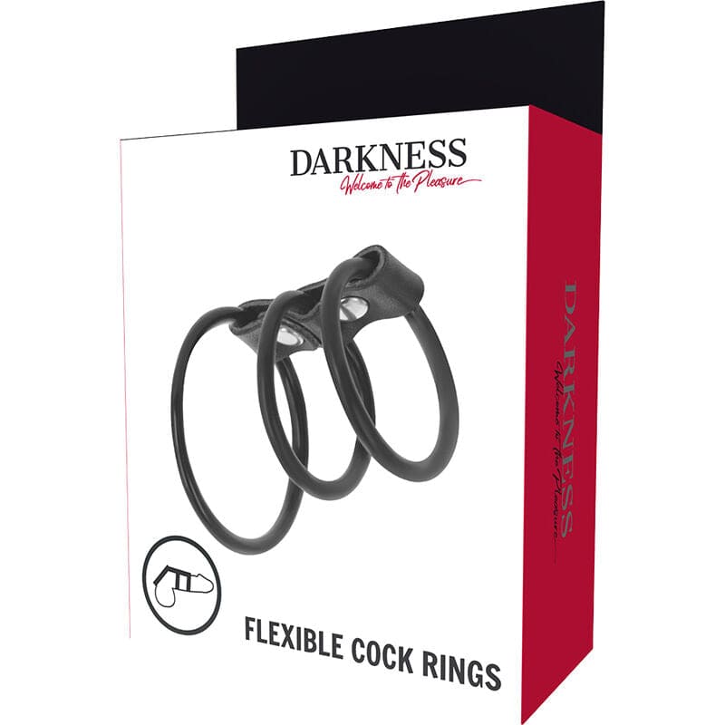 DARKNESS - CONJUNTO DE 3 ANÉIS PARA O PÉNIS FLEXÍVEIS - Toys "n" Us