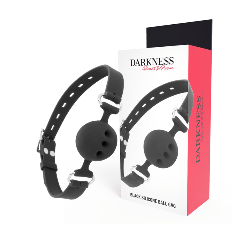 DARKNESS - MORDAA DE SILICONE RESPIRVEL PRETA - Toys "n" Us