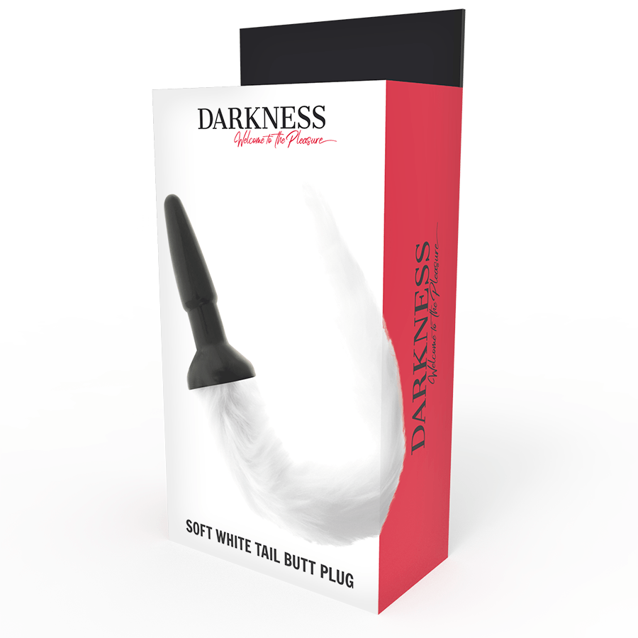DARKNESS - PLUG ANAL DE SILICONE COM CAUDA BRANCA - Toys "n" Us