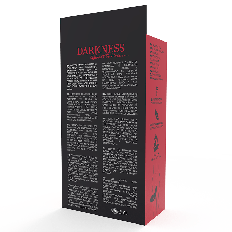 DARKNESS - PLUG ANAL DE SILICONE COM CAUDA BRANCA - Toys "n" Us