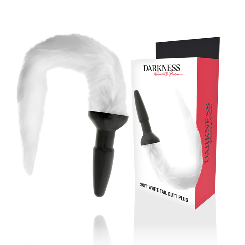 DARKNESS - PLUG ANAL DE SILICONE COM CAUDA BRANCA - Toys "n" Us