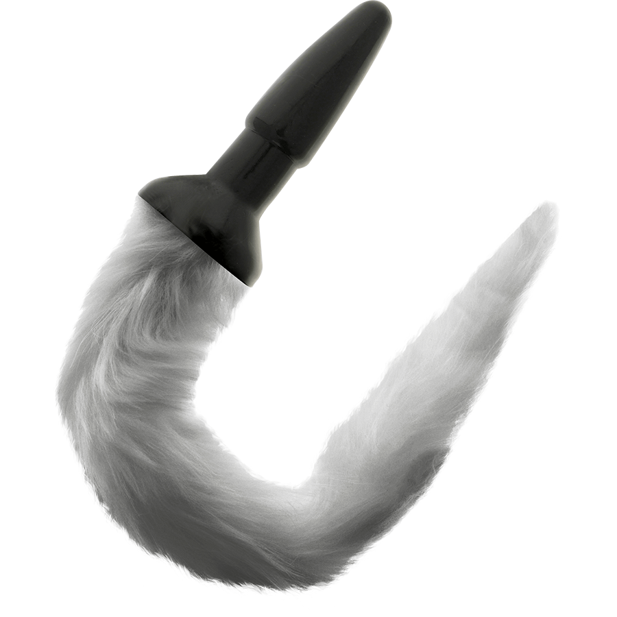 DARKNESS - PLUG ANAL DE SILICONE COM CAUDA CINZA - Toys "n" Us