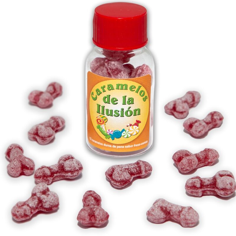 DIABLO PICANTE - 12 PENIS - SHAPED ILLUSION CANDIES STRAWBERRY/CHERRY - Toys "n" Us