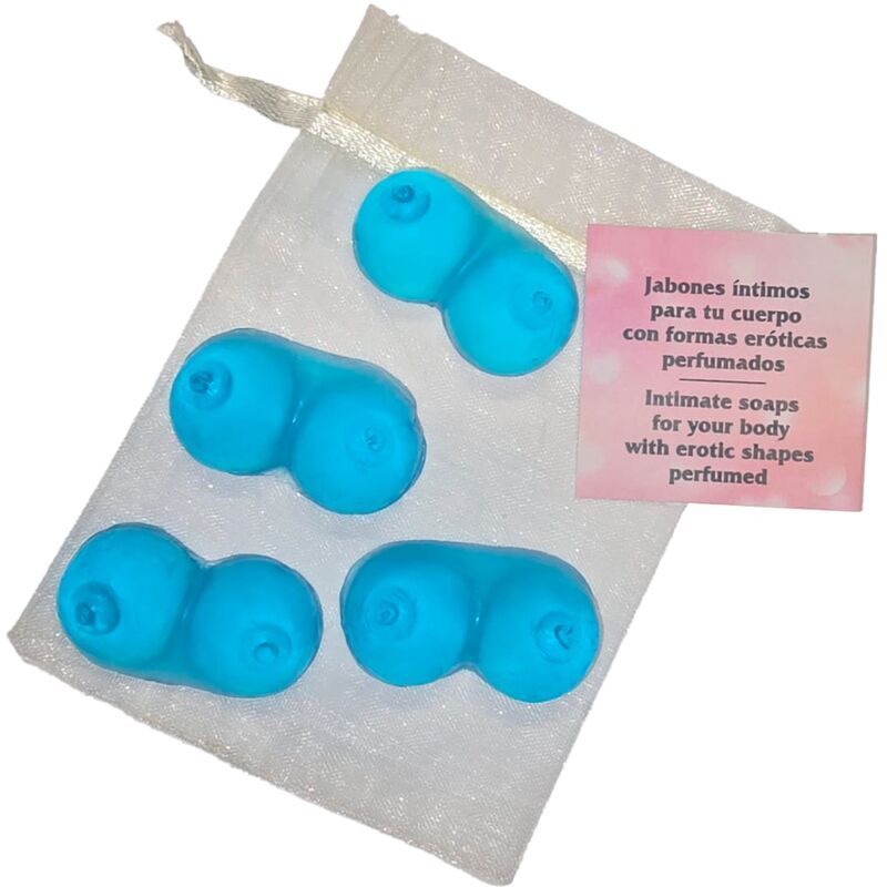 DIABLO PICANTE - 4 MINI SCENTED SOAPS SHAPED BREASTS BLUE - Toys "n" Us