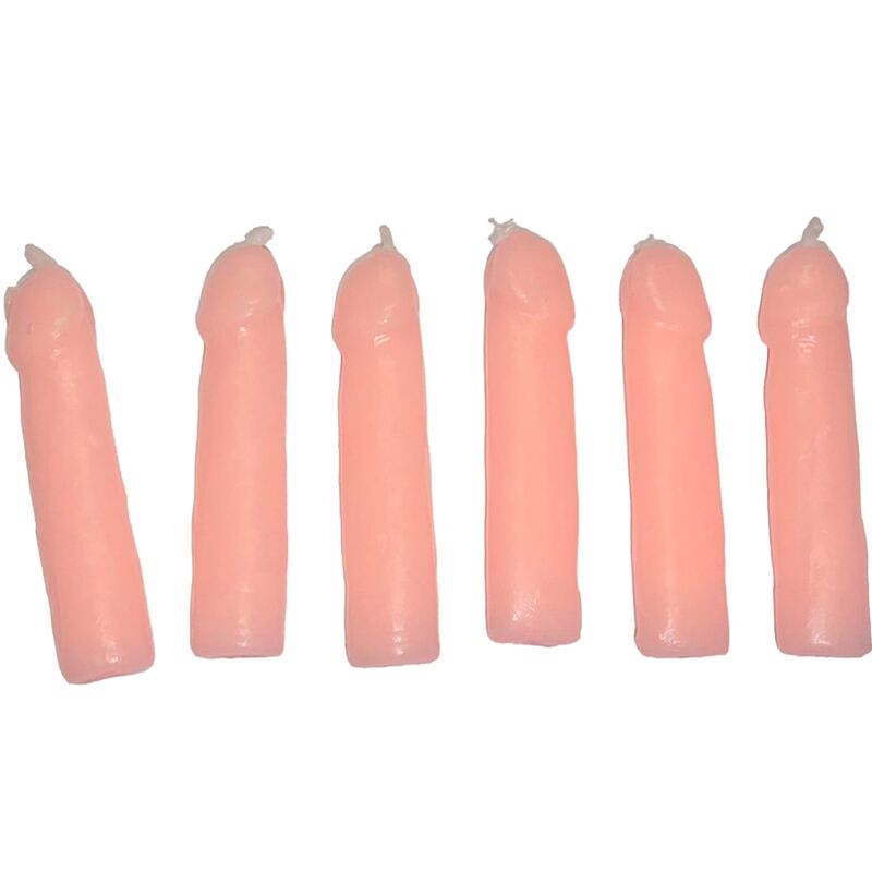 DIABLO PICANTE - 6 FLESH PENIS SHAPED CANDLES - Toys "n" Us
