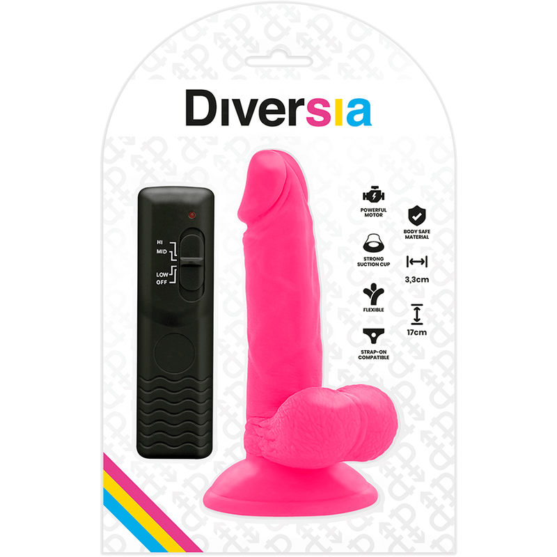 DIVERSIA - FLEXÍVEL VIBRAO VIBRAO ROSA 17 CM - O - 3.3 CM - Toys "n" Us