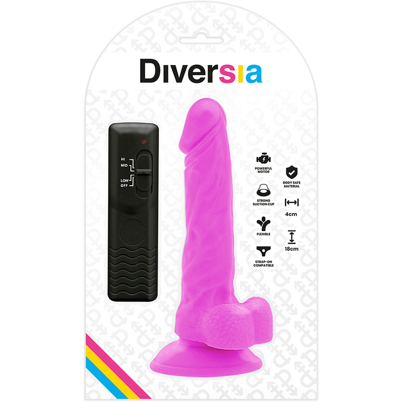 DIVERSIA - FLEXÍVEL VIBRATÓRIO ROXO 18 CM - O - 4 CM - Toys "n" Us