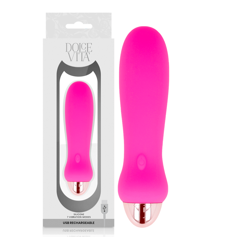 DOLCE VITA - VIBRADOR RECARREGÁVEL CINCO PINK 7 VELOCIDADES - Toys "n" Us