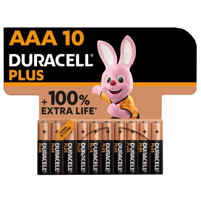 DURACELL - PLUS POWER 100 ALKALINE BATTERY AAA LR03 10 UNIT - Toys "n" Us